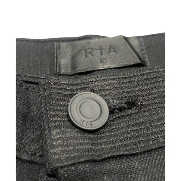 NWOT RtA Side Stripe Raw Hem Jeans in Black